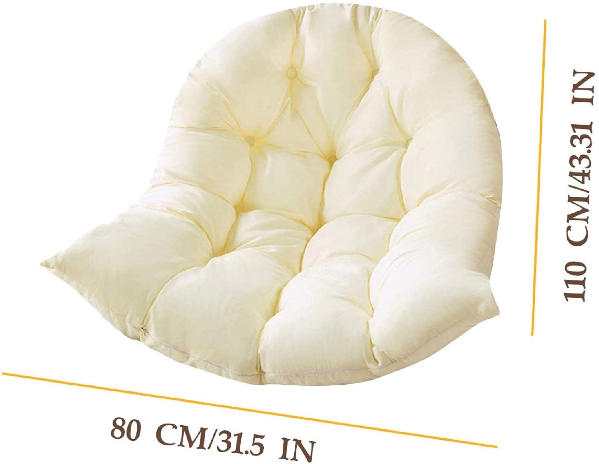 Comfy Hammock Swing Chair Cushion - Soft Hanging Basket Seat Pillow & Egg Chair Back Cushion Pad - Indoor/Outdoor Garden, Patio, Office Relaxation - Perfect for Reading Nooks, Porch Swings & Backyard Lounging