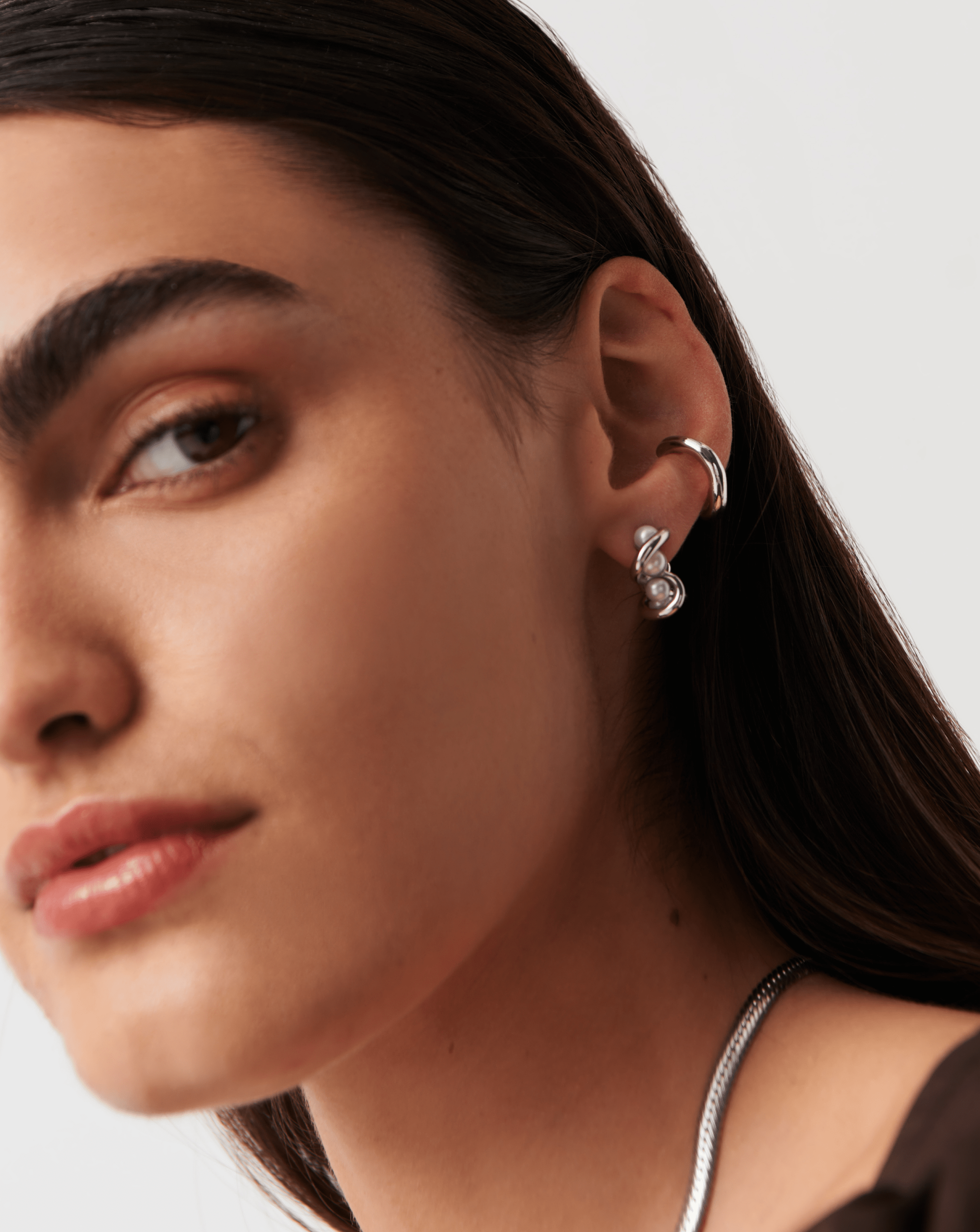 Stylish Molten Ear Cuff Silver Plated - Trendy Boho Earrings for Women, Perfect for Parties, Weddings & Everyday Wear