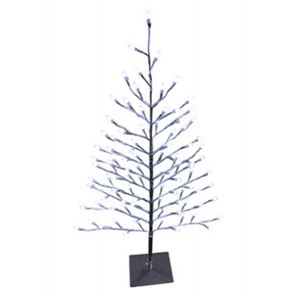 Holiday LED Flat Stick Snow Covered Tree with Bright Lights - 42-Inch Pure White LED Christmas Tree for Indoor & Outdoor Decor - Perfect for Home, Office, and Holiday Party Decoration