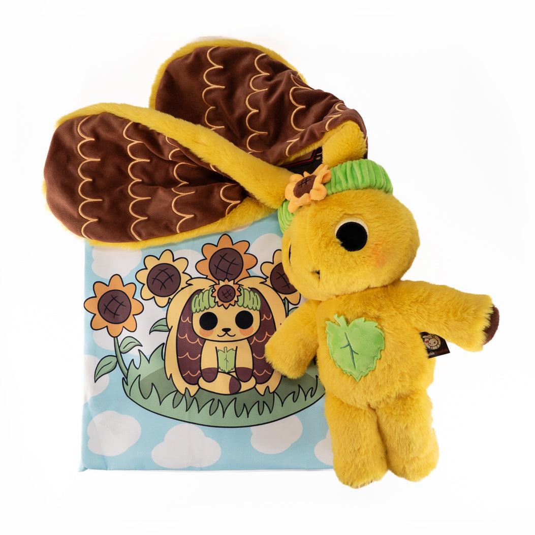 Sunflower Rabbit Plush Stuffed Animal - Soft Cute Bunny Toy for Kids & Adults | Perfect for Gifts, Nursery Decor, and Anxiety Relief