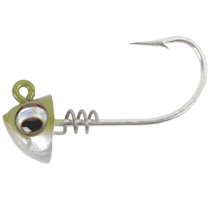5 Pack Screwlock Jig Heads (1 oz) - Premium Fishing Lures for Bass, Walleye & Saltwater - Ideal for Soft Plastic Baits & Vertical Jigging