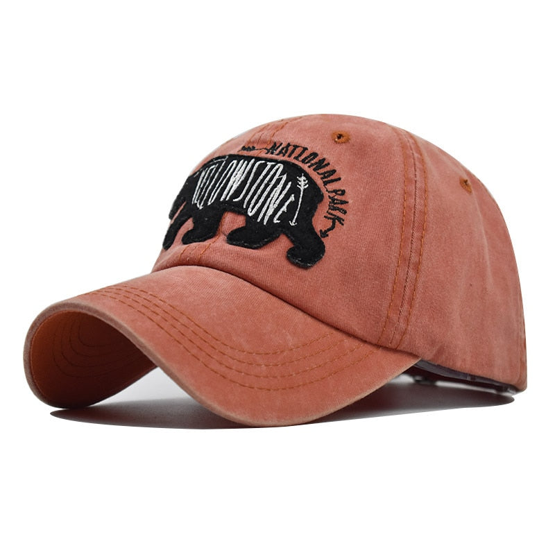 Bear Print Cotton Baseball Cap - Adjustable Snapback Hat for Men & Women - Outdoor Sports, Casual & Leisure Wear - Wholesale Fashion Accessories