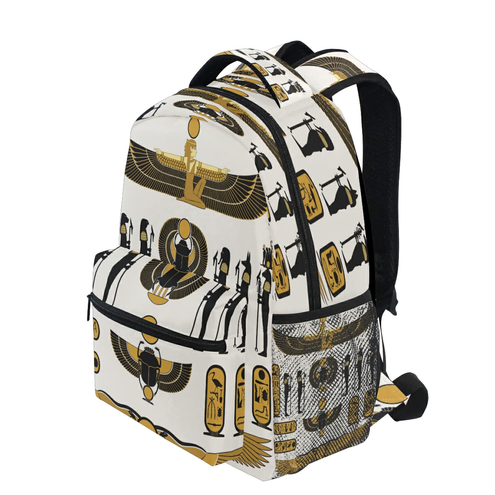 Ancient Egyptian Print Backpack for Teens & Adults - 15 Inch Laptop School Bag for Boys, Girls, Men & Women | Durable Bookbag for College, Travel, Hiking & Camping | Stylish Daypack for Students & Professionals