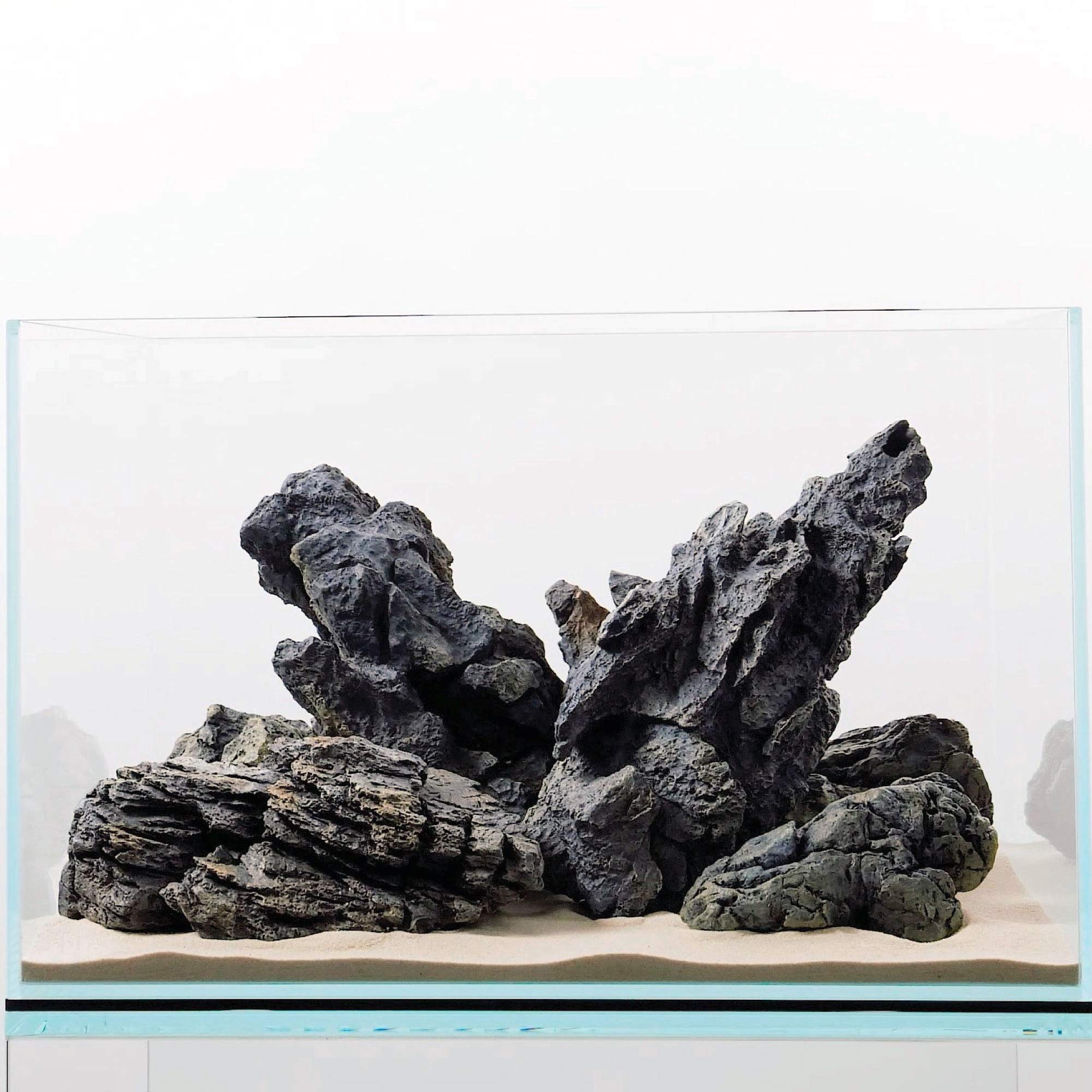 Premium Seiryu Stone Aquarium Decor Set - 7-11 Natural Rocks for Fish Tank Landscaping | Perfect for 20-48 Inch Aquariums | Enhance Cichlid, Shrimp & Planted Tank Environments | Ideal for Aquascaping, Zen Gardens & Aquatic Displays