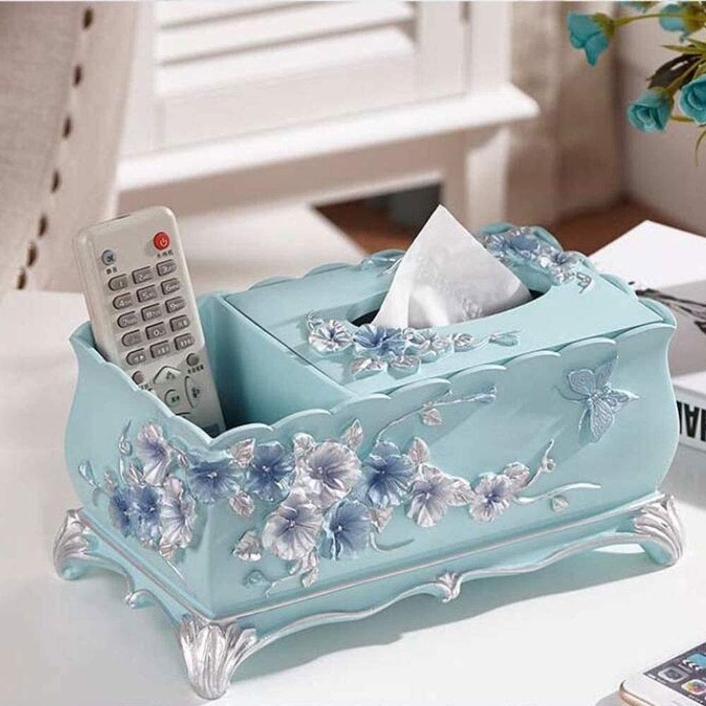 Vintage Resin Tissue Box Cover Holder - Decorative European Style Napkin Box for Home & Office - Perfect for Living Room, Bedroom, and Bathroom Organization