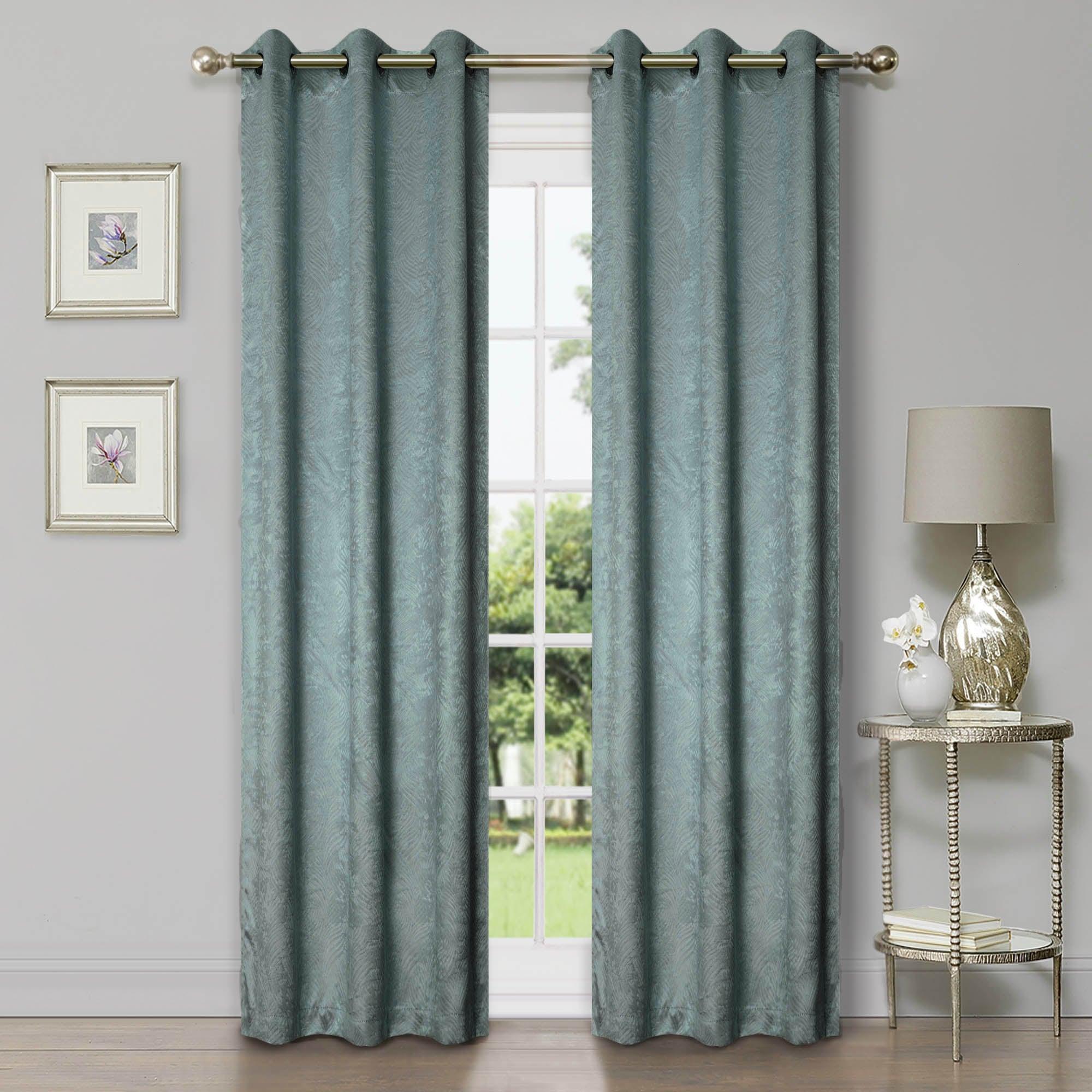 Waverly Thermal Blackout Grommet Curtains - 2-Panel Set (42 Inch) for Bedroom & Living Room Blackout Window Treatments