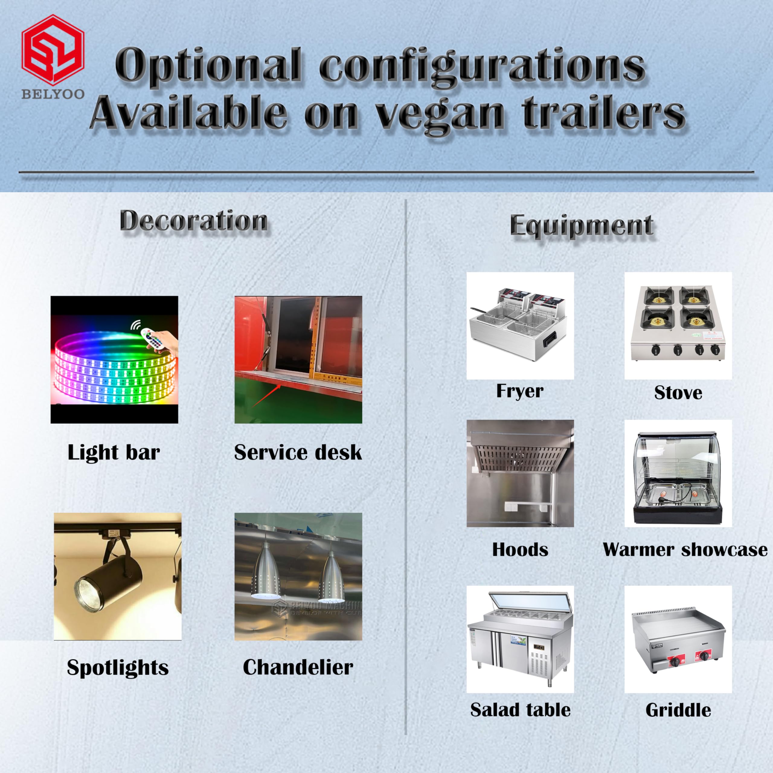 13FT Mobile Food Truck Trailer for Sale - Fully Equipped Concession Trailer for Donuts, Coffee & Ice Cream Business (4x2.1x2.35m) | Perfect for Street Vending, Catering Events & Food Festivals