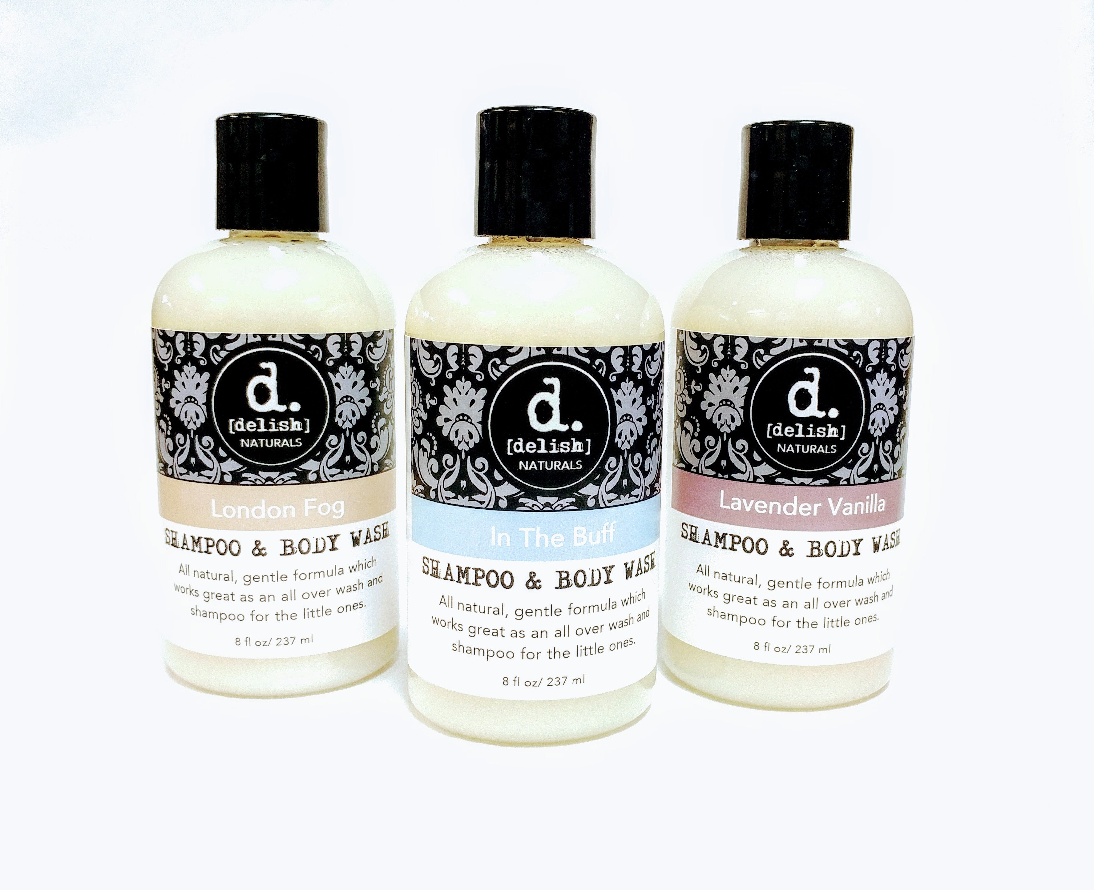 Delicious Shampoo & Body Wash Set - Natural & Moisturizing for All Hair & Skin Types - Perfect for Daily Use at Home, Gym & Travel