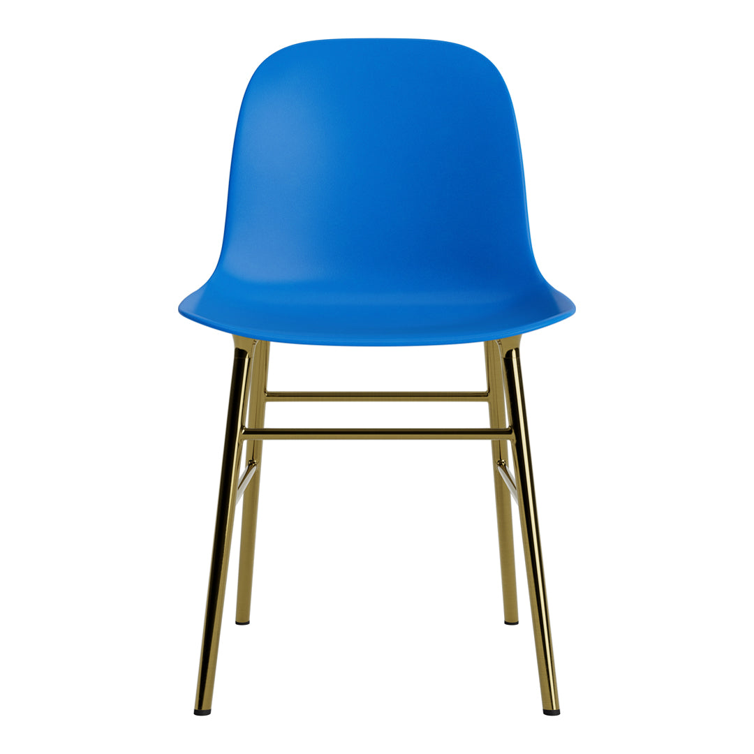 Modern Form Chair with Sturdy Metal Legs - Ergonomic Design for Home, Office & Dining Room Comfort