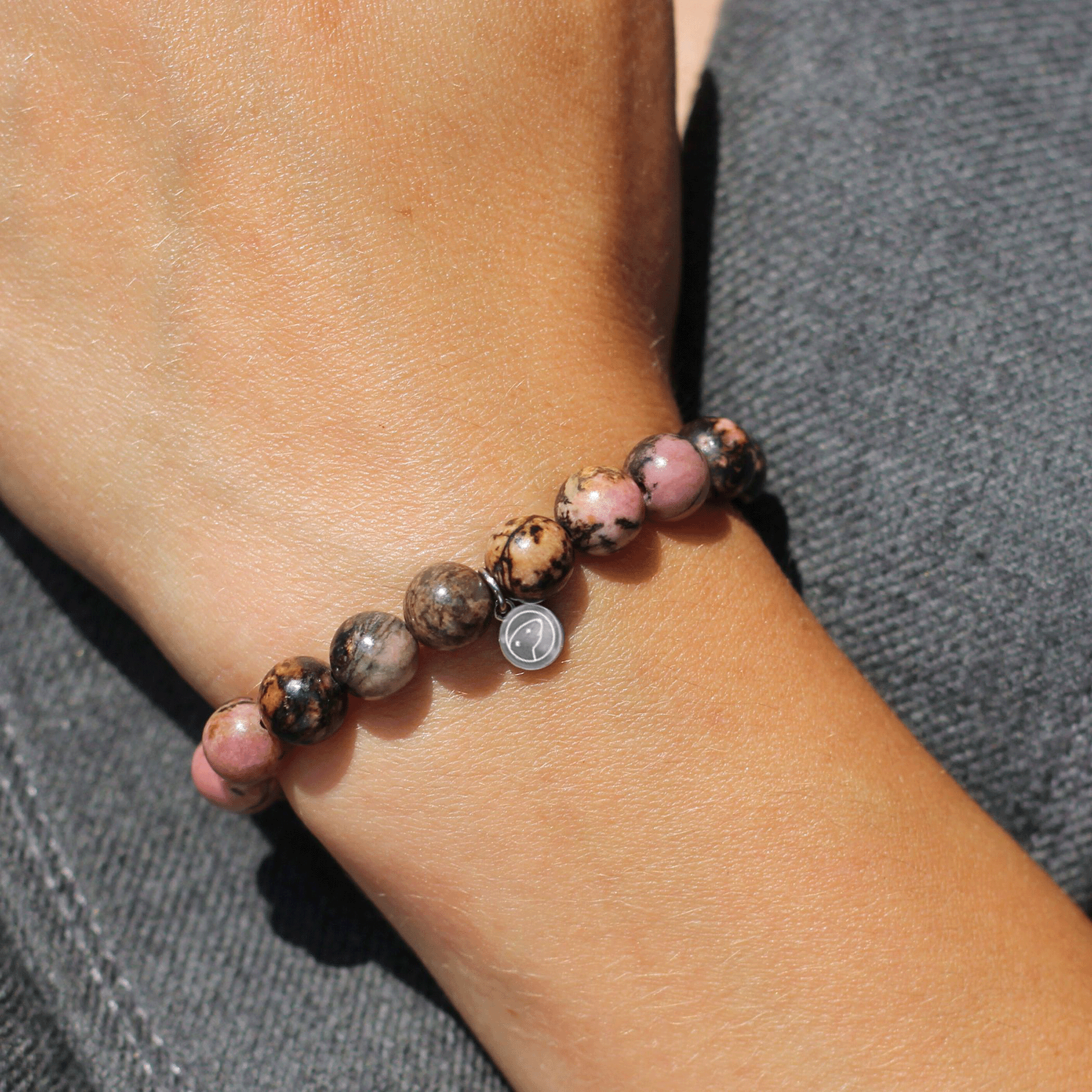 Rhodolite Gemstone Bracelet for Women - Natural Stone Beaded Jewelry for Healing & Energy - Perfect for Meditation, Yoga & Spiritual Gifts