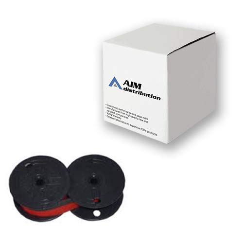 Olivetti 4385/8800HD Compatible Printer Ribbon Cartridge - Black/Red Ink Spool (6-Pack) - AIM 7338175BR Replacement - Ideal for Office Printing & Document Processing