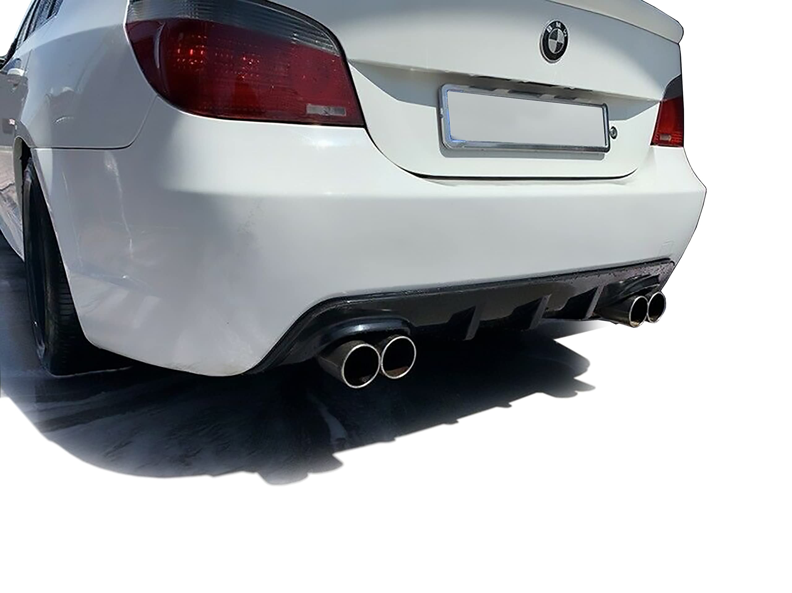 Lasscar Rear Bumper Diffuser Splitter Lip with Two Whips - Unique Design for BMW E60 M-Tech/M-Sport/M-Packet - Enhance Style & Aerodynamics - Perfect for Car Enthusiasts & Performance Upgrades