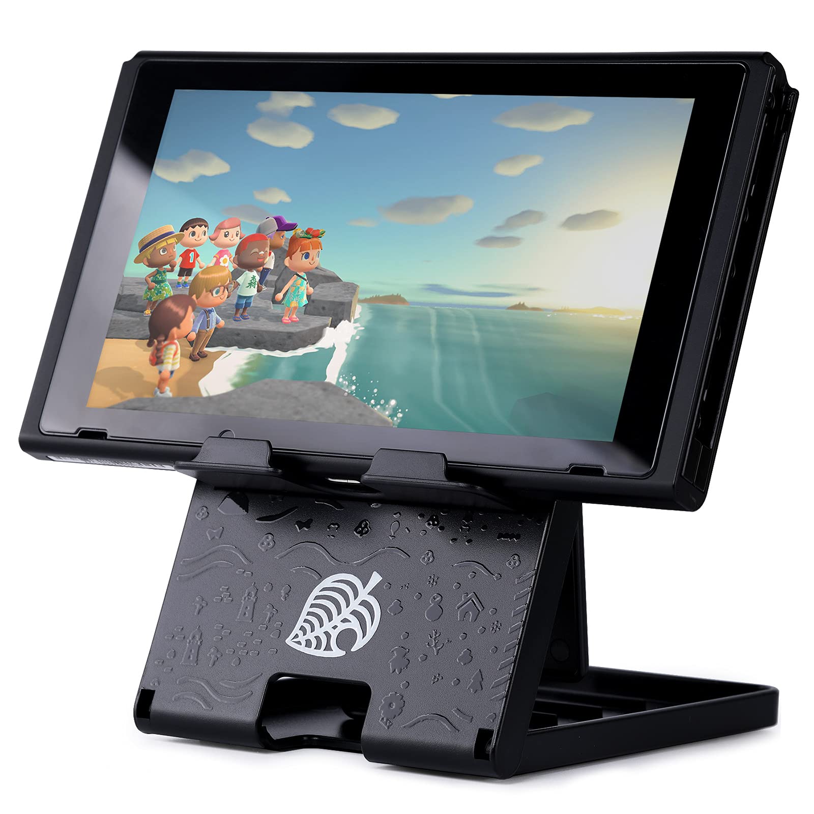 Premium Adjustable Foldable Stand for Nintendo Switch & Switch Lite - Portable Gaming Holder for Animal Crossing & All Games - Compact Travel Accessories - Perfect for Home, Office & On-the-Go Gaming (Black)