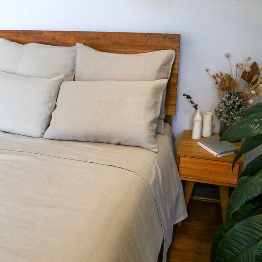 Premium Hemp Linen Pillowcase Set of 2 - Standard Size, Natural & Breathable Bedding for Allergy Relief & Cool Sleep - Perfect for Hot Sleepers & Eco-Friendly Home Decor