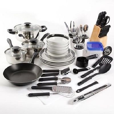 Gibson Home Essential 83-Piece Complete Kitchen Set - Knives, Utensils & Cookware for Cooking, Baking & Meal Prep | Perfect for Home Chefs & Family Kitchens
