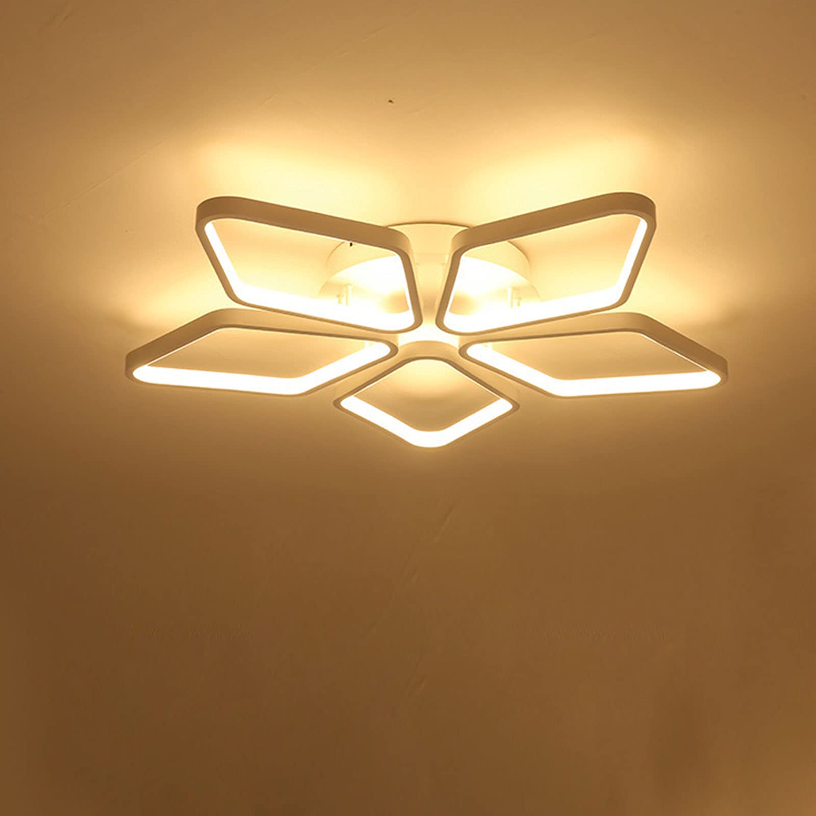 50W Modern Flush Mount Acrylic Ceiling Light - LED Chandelier Lighting Fixture for Living Room, Bedroom, Study & Restaurant - Energy Efficient Indoor Pendant Lamp for Home & Office Decor