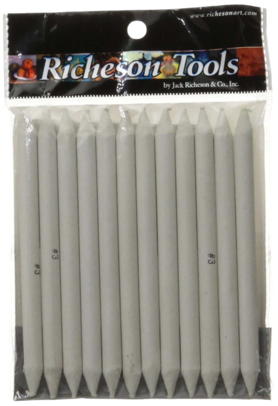 Jack Richeson 12-Piece Stomp Blender Set - Size 3 Oil Painting Brush Kit for Artists & Beginners | Perfect for Canvas, Palette Knife & Acrylic Painting Techniques