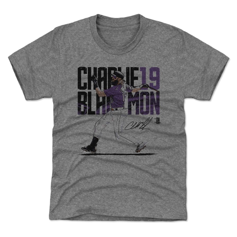 500 LEVEL Charlie Blackmon Kids Baseball Jersey - Youth MLB Replica Shirt for Baseball Games & Fan Apparel