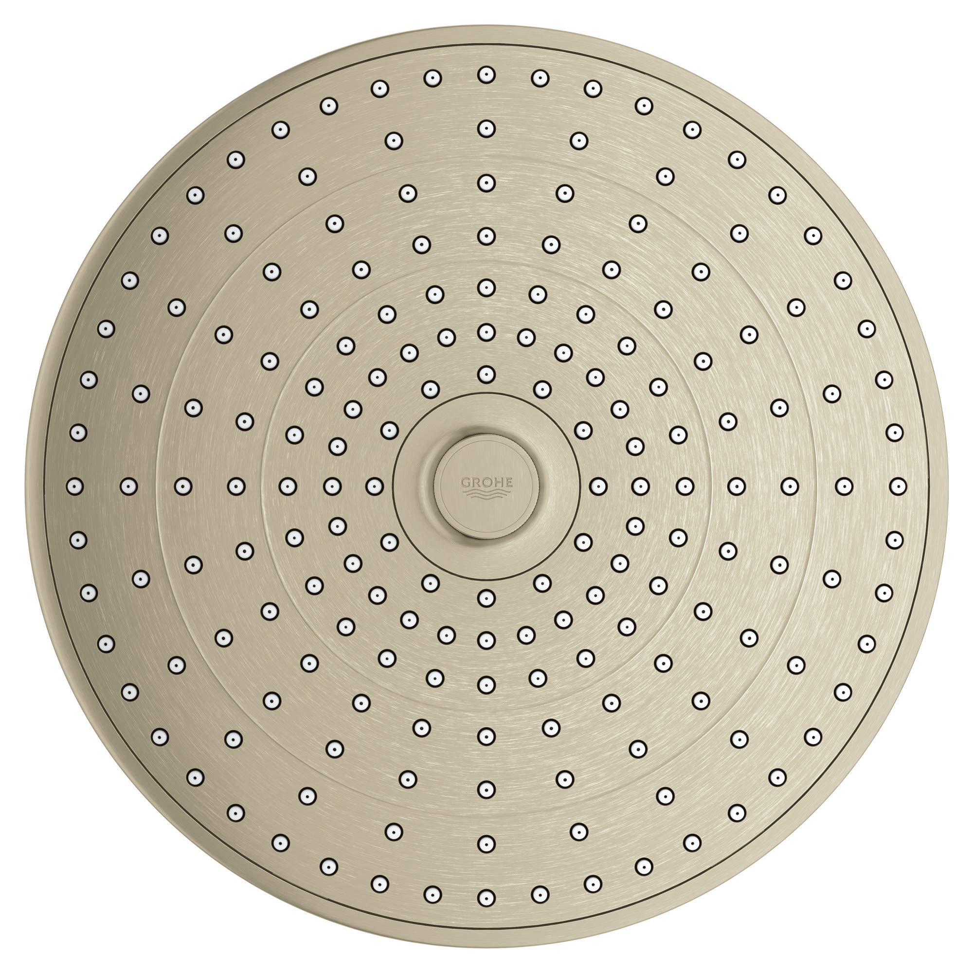 Grohe 26457EN0 Euphoria 260 Shower Head with 3 Spray Patterns - 2.5 GPM Water Saving - Brushed Nickel InfinityFinish - Perfect for Spa-Like Bathroom Experience & Modern Home Upgrade