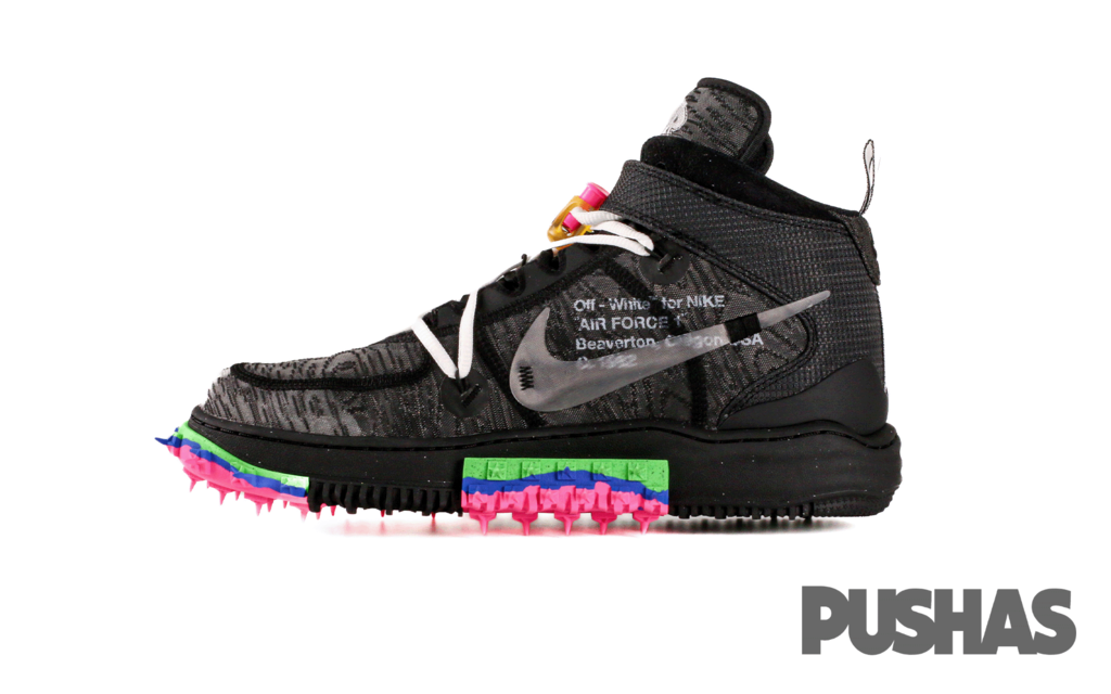 Nike Air Force 1 Mid x Off-White 'Black' Sneakers (2022) - Men's Basketball Shoes for Streetwear & Casual Outfits