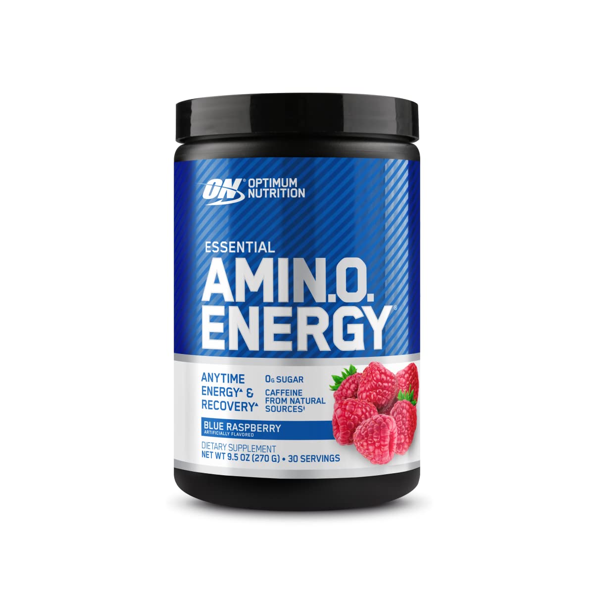 Optimum Nutrition Amino Energy Pre Workout Powder - Keto Friendly with BCAA, Green Tea & Green Coffee Extract - Blue Raspberry Flavor, 30 Servings | Boost Energy & Endurance for Gym, Running & Fitness Training