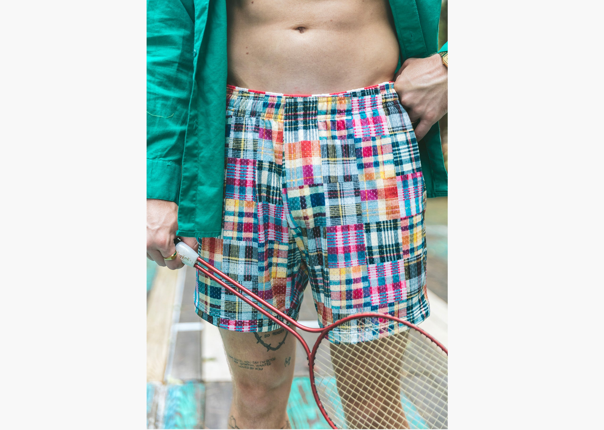 6 Pocket Lounge Shorts for Men - Comfortable Madras Plaid Casual Shorts | Perfect for Summer, Beach, and Relaxing at Home