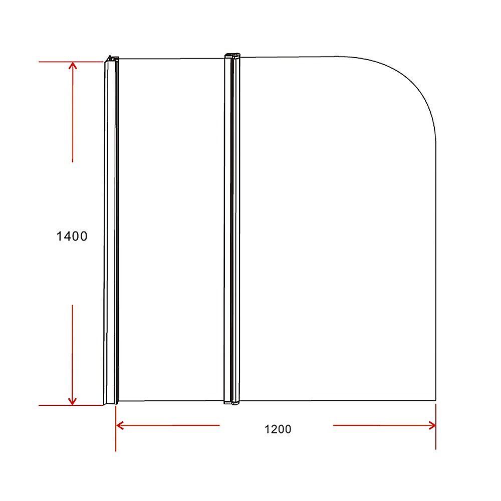 180 Degree Pivot Shower Door with 6mm Tempered Safety Glass - 1200x1400mm Bathroom Screen by Della Francesca - Perfect for Modern Walk-in Showers and Spa Bathrooms