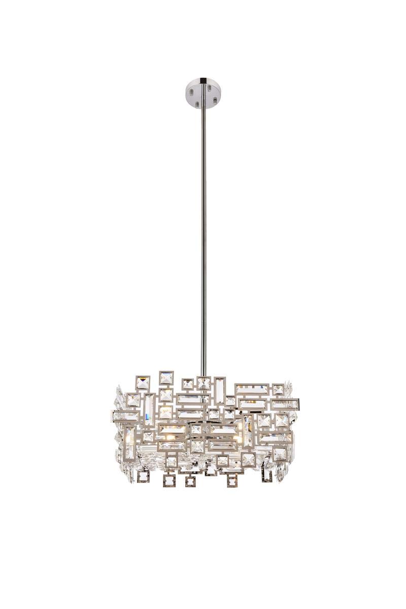 2100D18C/RC Picasso Collection 4-Light Clear Glass Pendant Lamp - 18
