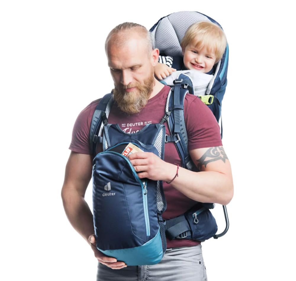 Deuter Kid Comfort Pro Child Carrier Backpack with Daypack & Streamer 3.0 Hydration System - Perfect for Hiking, Traveling, and Outdoor Adventures with Kids