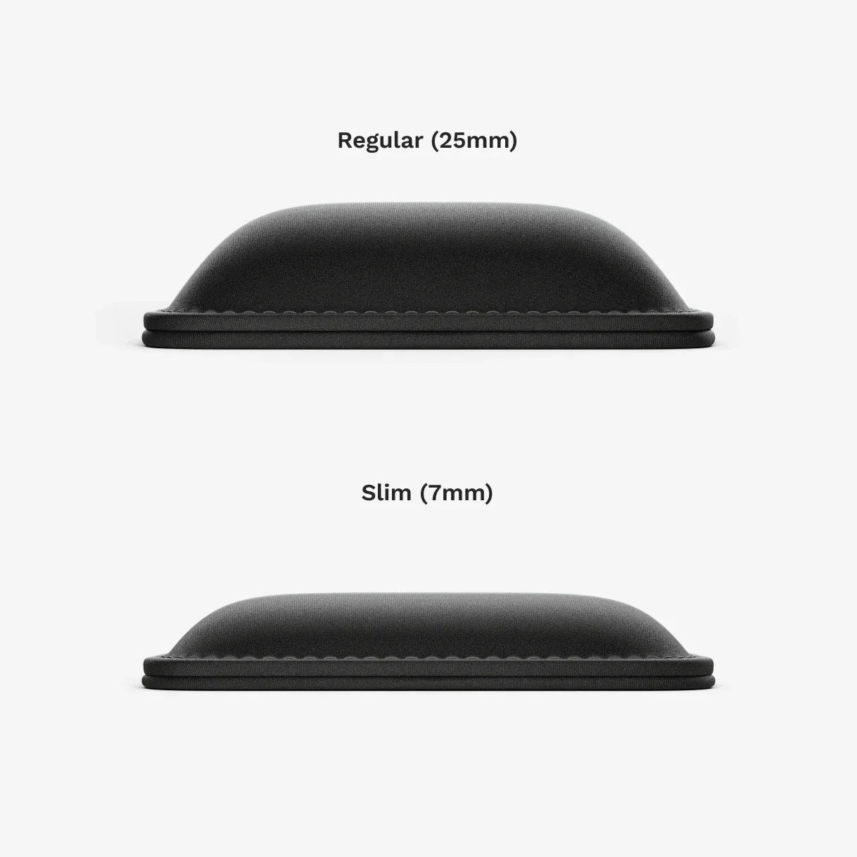 Premium Ergonomic Keyboard Wrist Rest with Memory Foam & Stitched Edges - Black - Comfort Support for Typing, Gaming & Office Work