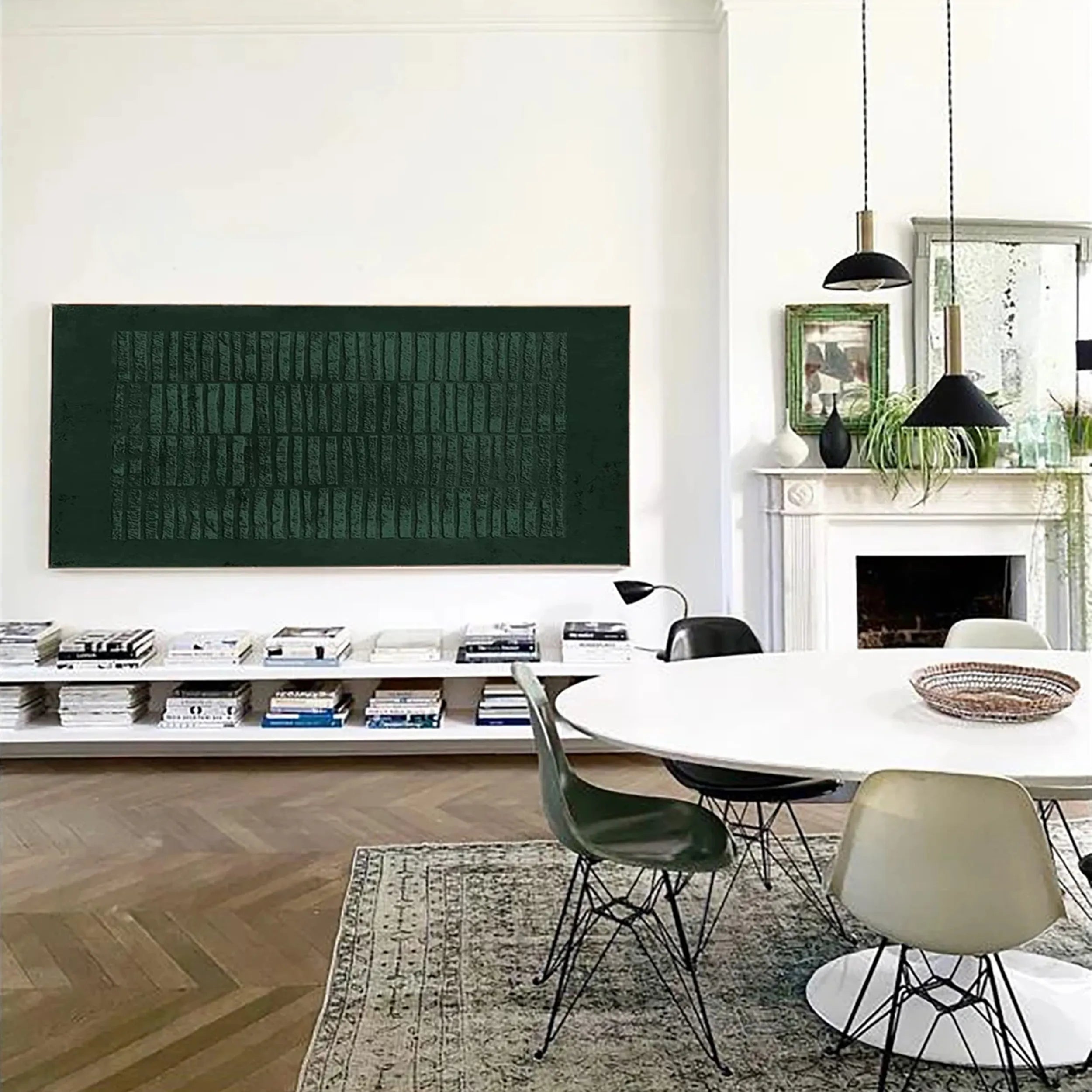 Blue & Green Abstract Wall Art Canvas Print #BG025 - Modern Home Decor for Living Room, Bedroom & Office