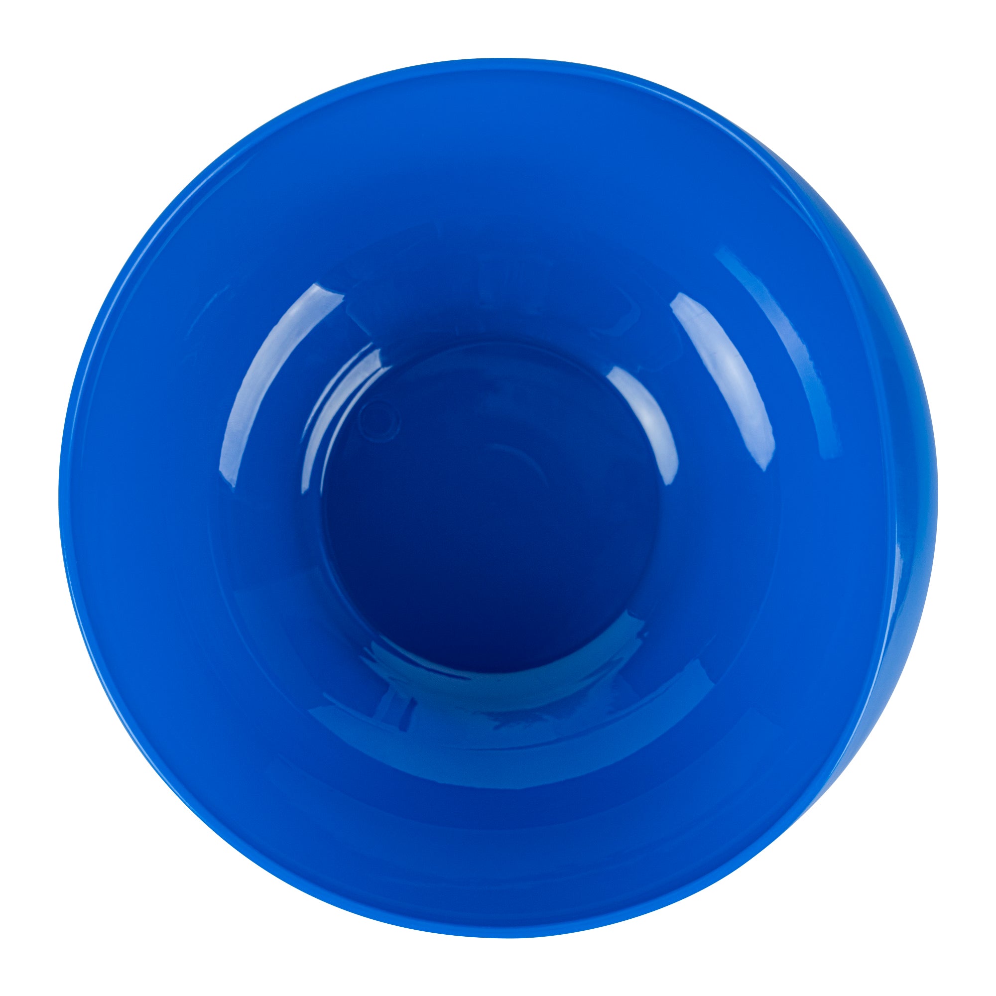 Adapt Tek 19 oz Round Blue Plastic Scoop Bowl - Spillproof with Suction Base, 5.75