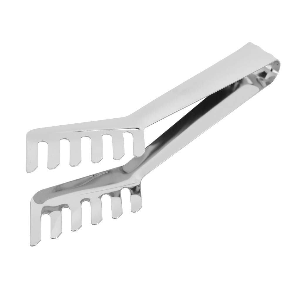 Stainless Steel Pasta Tongs - 8.66 Inch Kitchen Comb Shaped Serving Utensil for Cooking, Buffet, Salad & Spaghetti | Perfect for Restaurants, Dinner Parties & Home Kitchens