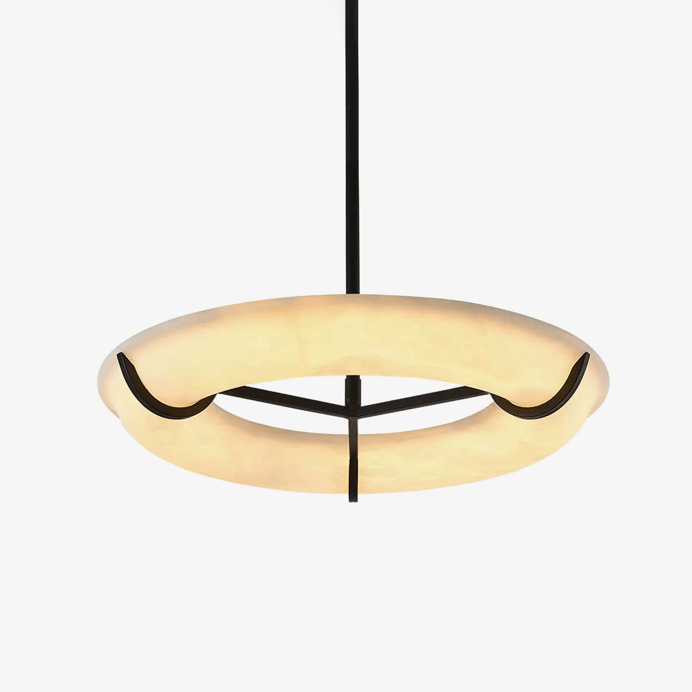 Handmade Alabaster Pendant Light - Natural Stone Ceiling Fixture for Dining Room, Kitchen Island & Bedroom Lighting