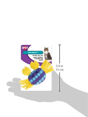 Ethical Pets Fun Knits Catnip Toy for Cats - Natural Catnip Stuffed Knitting Yarn Kitten Play Toy - Perfect for Playtime, Training & Stress Relief