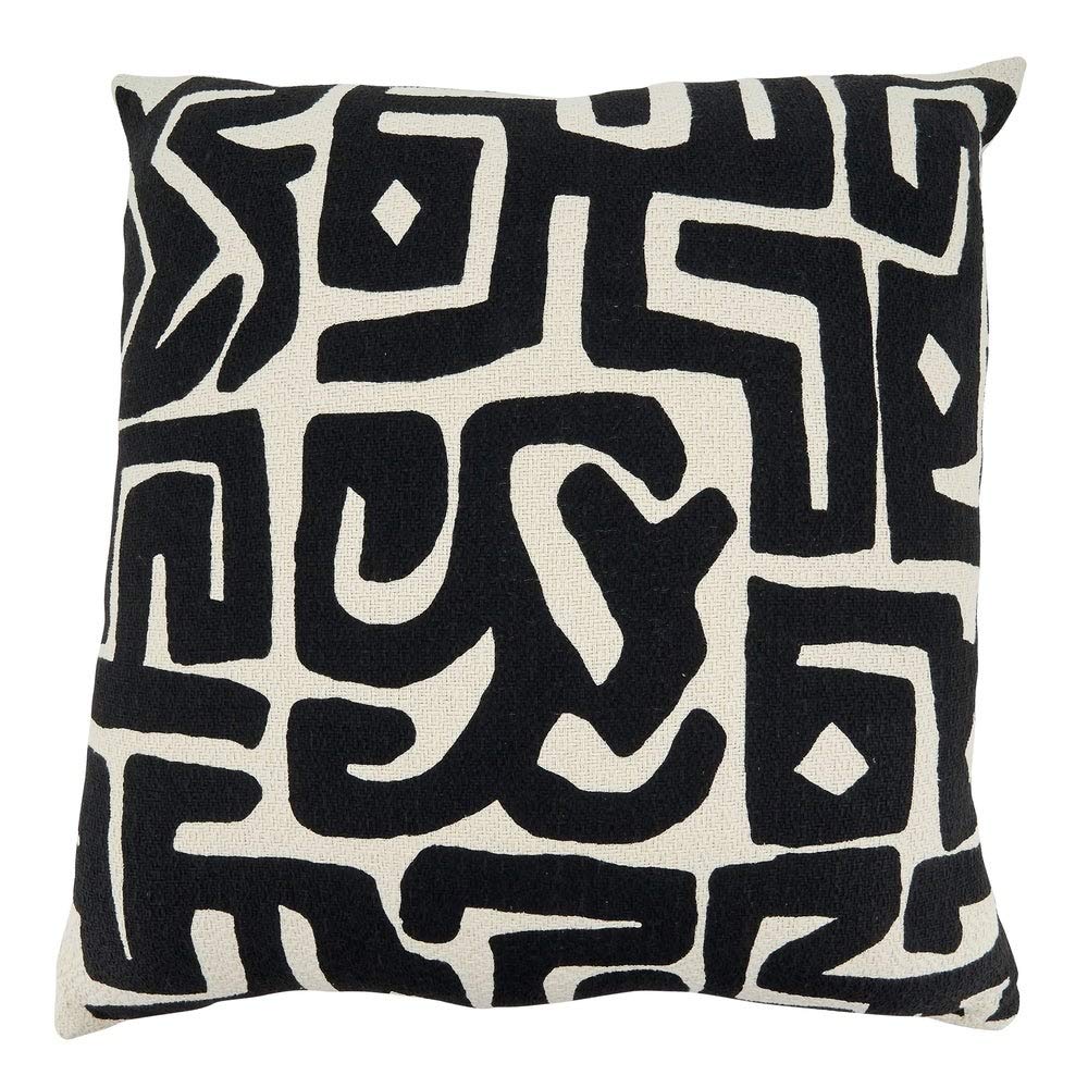 Fennco Styles Kuba Cloth Cotton Oversized Decorative Throw Pillow Cover – 22 Inch Square Cushion Case for Sofa, Bed & Home Decor | Bohemian Chic Living Room, Office & Dorm Room Accent