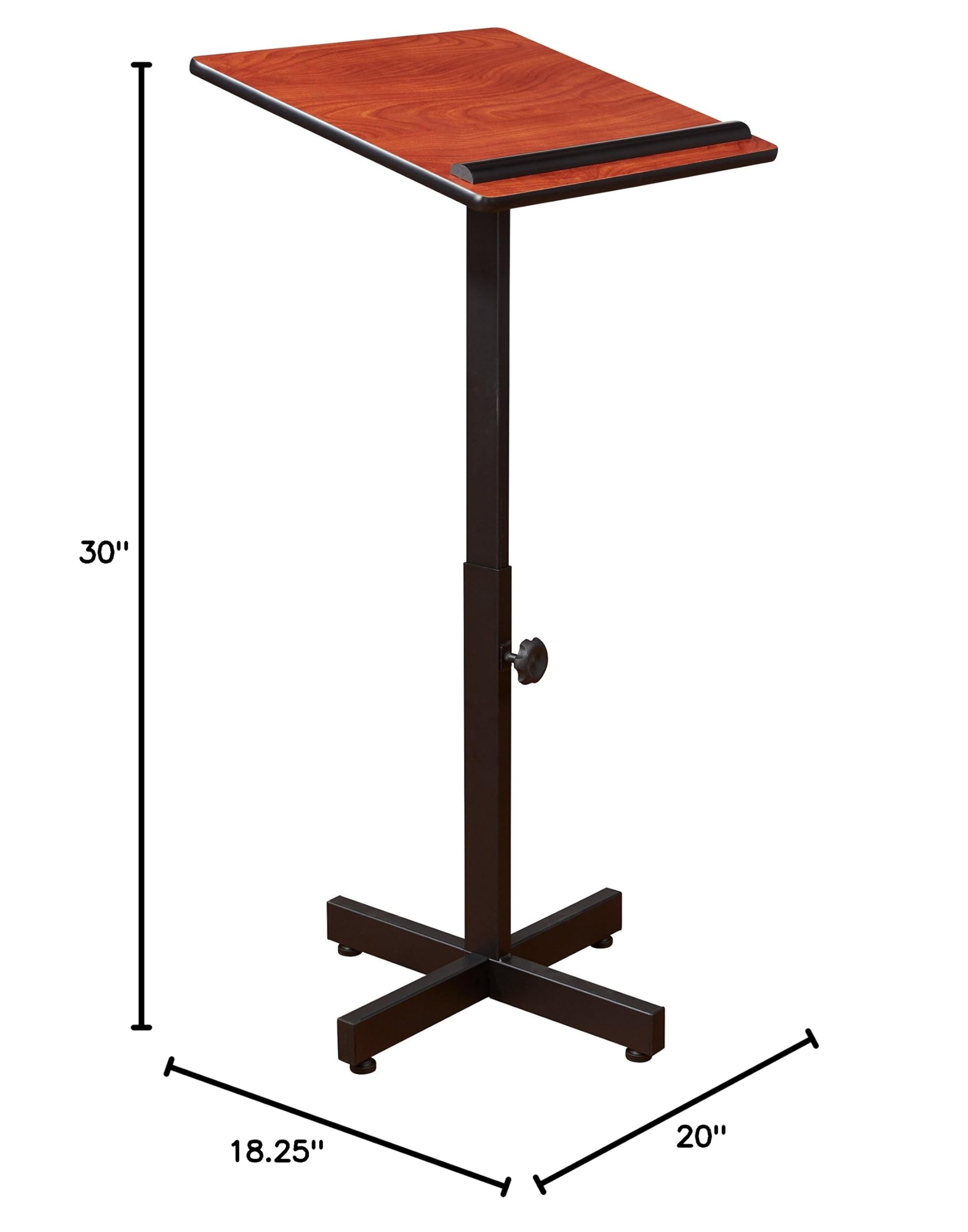 Portable Presentation Lectern with Sound System - Oklahoma Cherry Wood Podium for Public Speaking, Church Sermons & School Events - Perfect for Conferences, Weddings & Classrooms