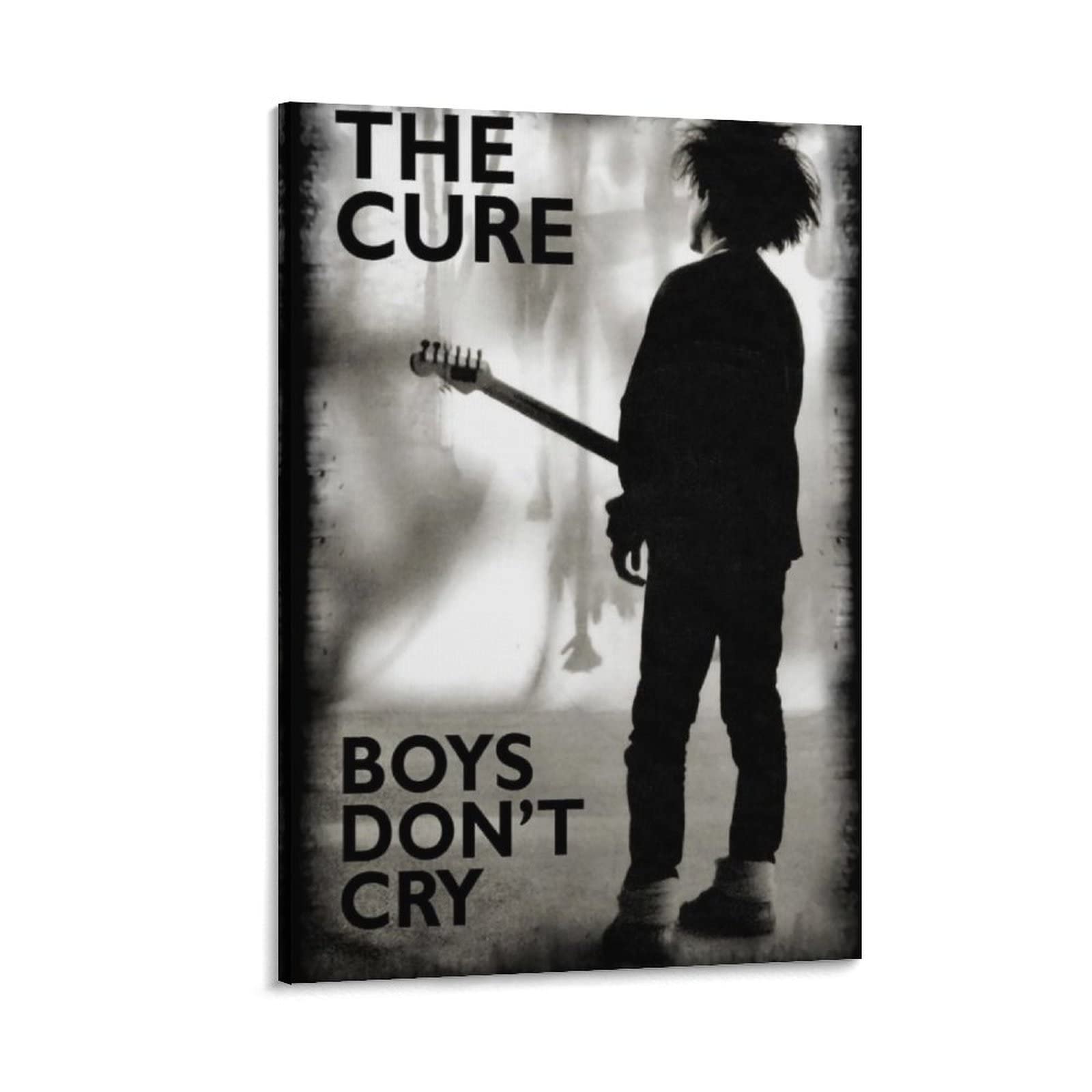 The Cure Boys Don't Cry Canvas Wall Art Print - 24x36 Inch (60x90cm) Vintage Music Poster for Bedroom, Living Room & Office Decor - Framed Rock Band Painting for Fans & Home Interior Design