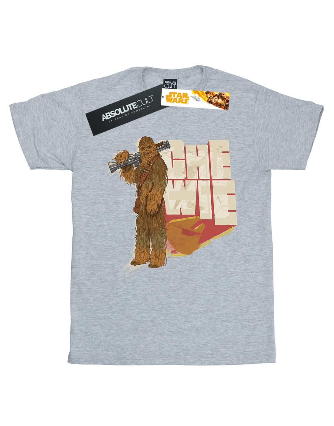 Star Wars Men's Han Solo & Chewbacca T-Shirt - Sport Grey, Medium | Soft Cotton Graphic Tee for Fans, Casual Wear & Cosplay