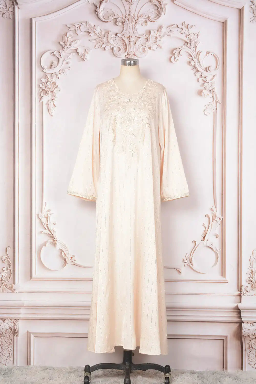 Elegant Hotfix Rhinestones Kaftan Dress for Women - Eid Party & Special Occasions - Style #25045
