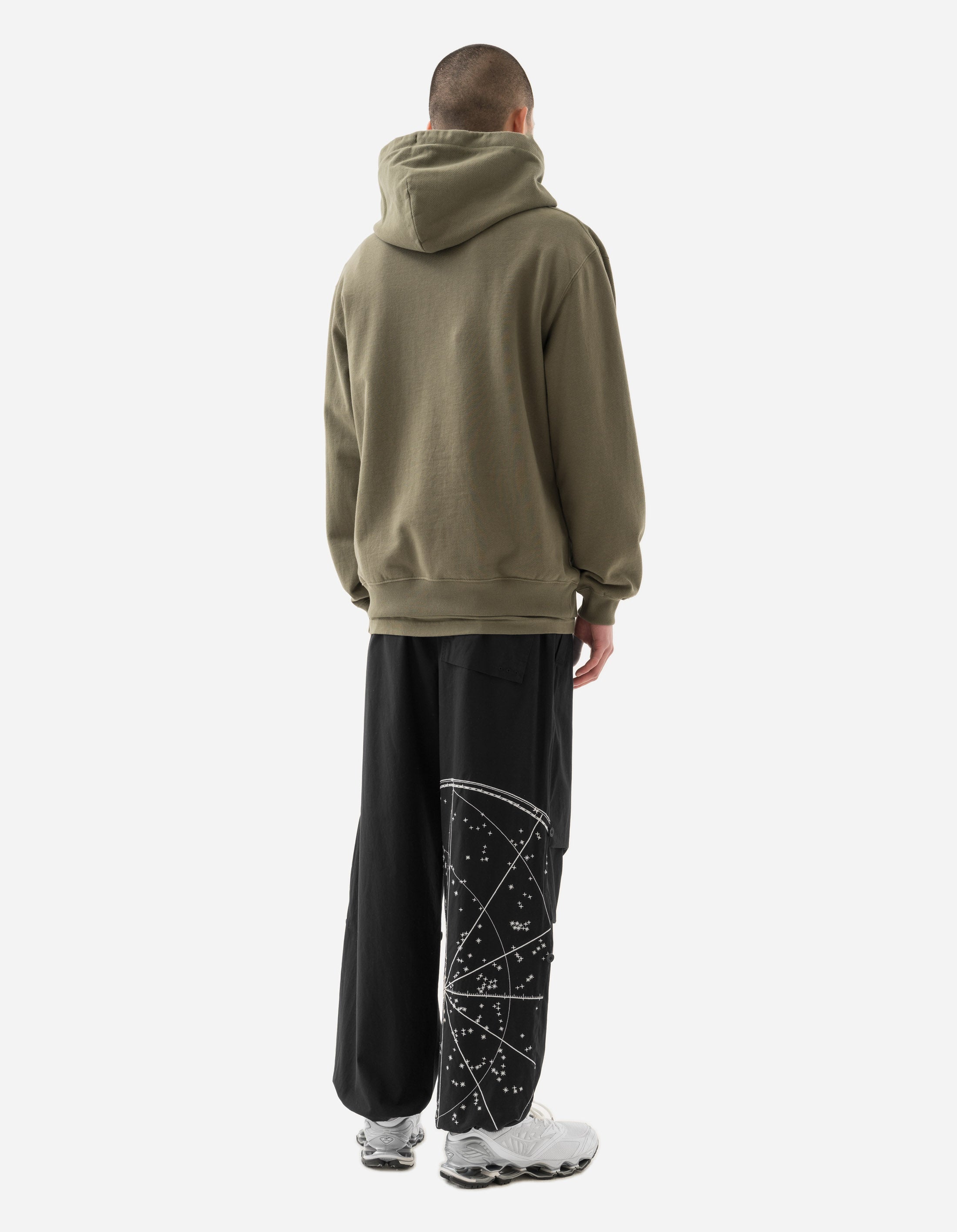 4622 Maharishi Organic Cotton Hooded Sweatshirt for Men - Olive Green Pullover Hoodie for Casual Wear & Street Style Fashion