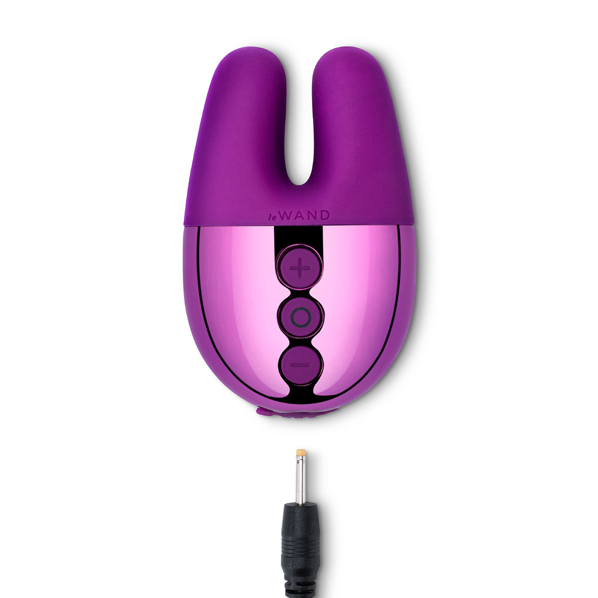 Le Wand Chrome Double Vibe - Dual Motor Rechargeable Massager for Women, Dark Cherry | Perfect for Relaxation & Intimate Moments at Home or Travel