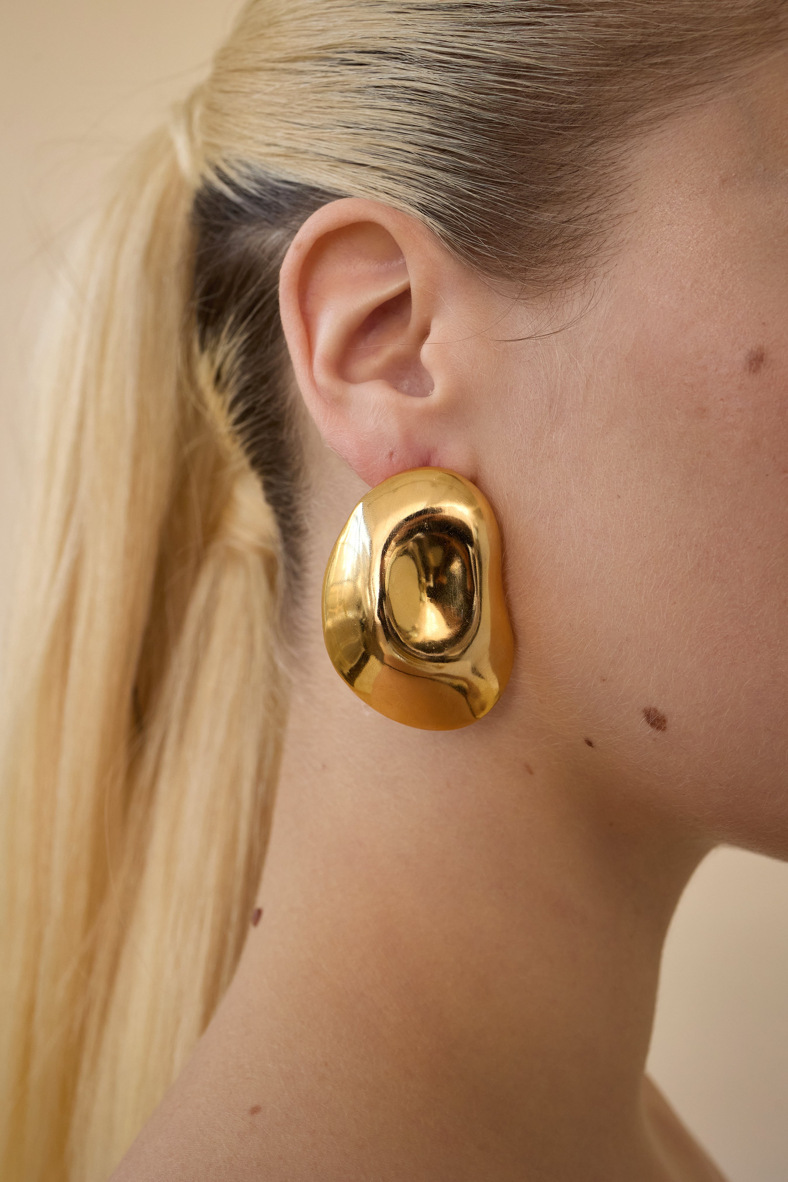 Zoe Button Earrings for Women - Stylish Gold-Plated Fashion Jewelry - Perfect for Parties, Weddings & Everyday Wear
