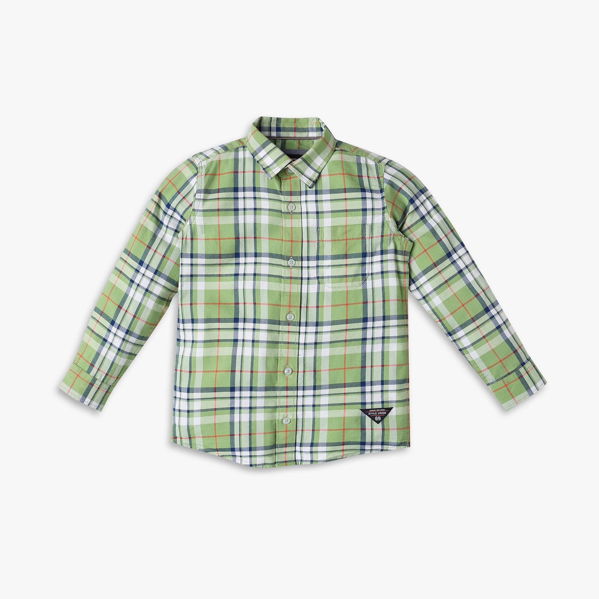 Boys Regular Fit Checkered Shirt - Casual Plaid Button-Up for School & Play | Comfortable Cotton Shirt for Everyday Wear