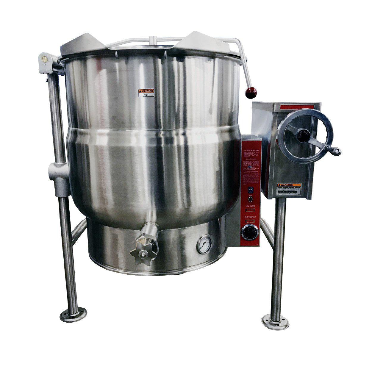 60 Gallon Electric Tilting Steam Kettle 220V - Commercial Food Warmer & Cooker for Restaurants, Catering & Large Batch Cooking