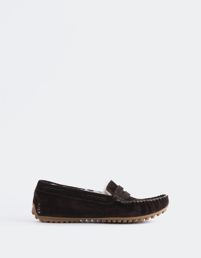 Bobble Brown Suede Women's Loafers - Comfortable Slip-On Shoes for Casual Wear & Office Outfits | Perfect for Walking, Work & Everyday Fashion