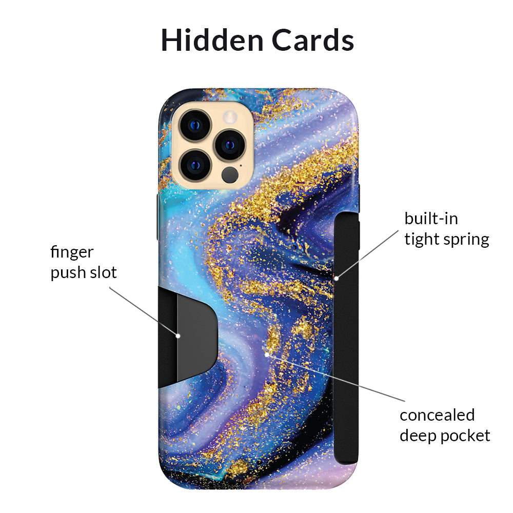 Sparkly Glitter iPhone Wallet Case for Galaxy Series - Perfect for Everyday Use, Travel & Shopping