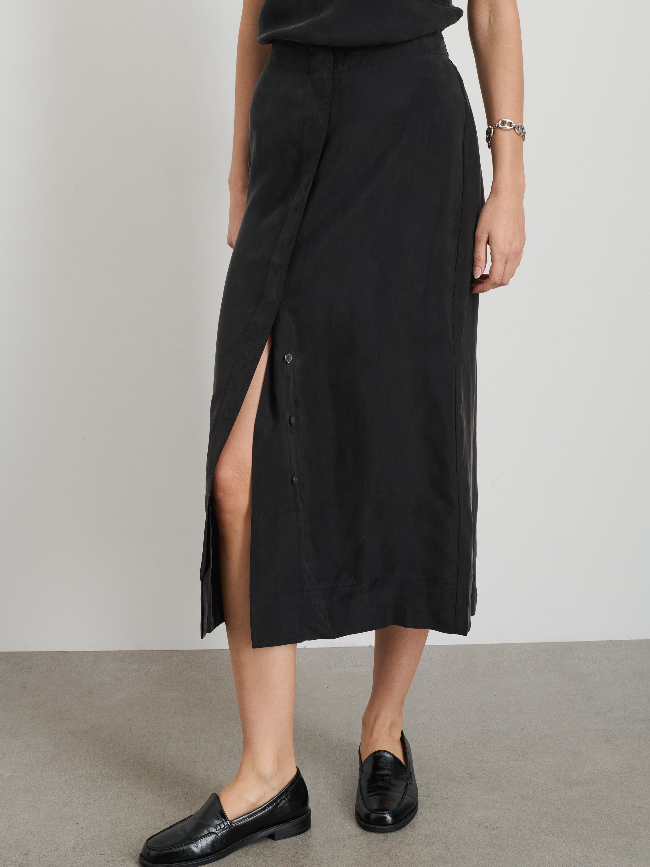 Mia Cupro Skirt - Women's Flowy Midi Skirt for Summer, Casual & Office Wear | Lightweight & Breathable Fabric for Comfortable All-Day Use