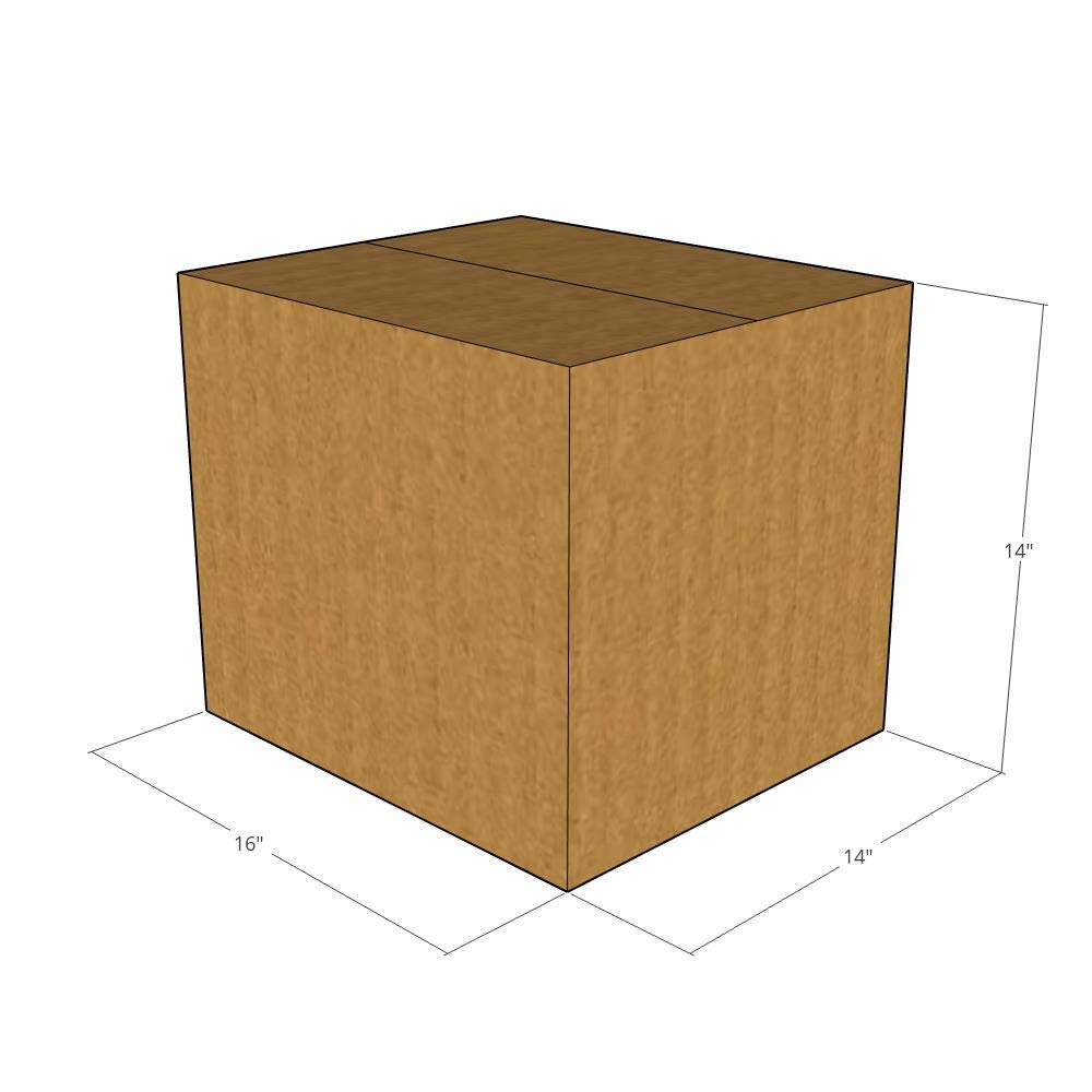 16x14x14 Inches 32 ECT Corrugated Shipping Boxes - Heavy Duty Moving & Storage Boxes for Home, Office, and E-commerce Packaging