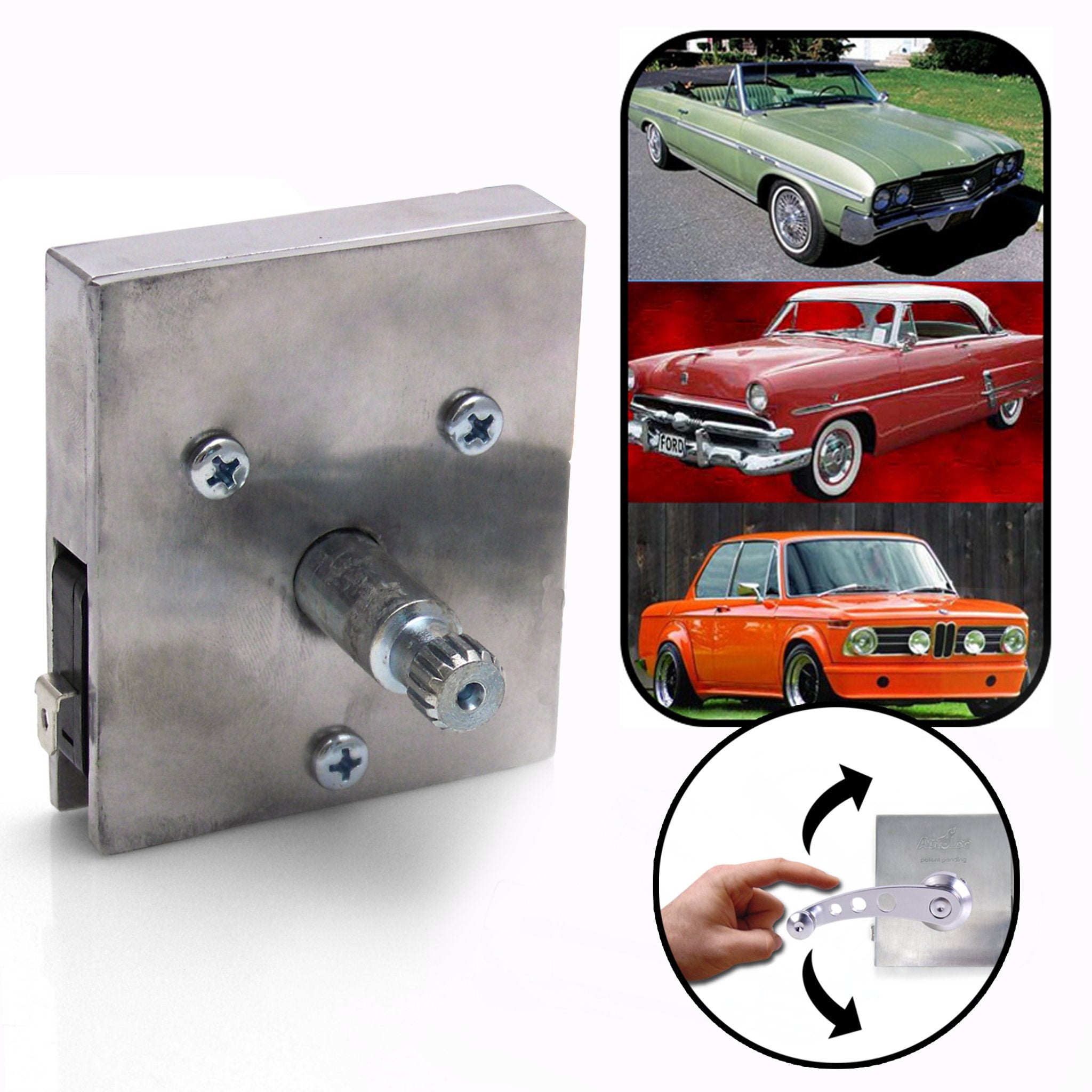 1905 Cadillac Model F Electric Power Window Crank Handle Switch - Billet Aluminum Replacement Part - Vintage Car Restoration & Classic Auto Repair Accessory